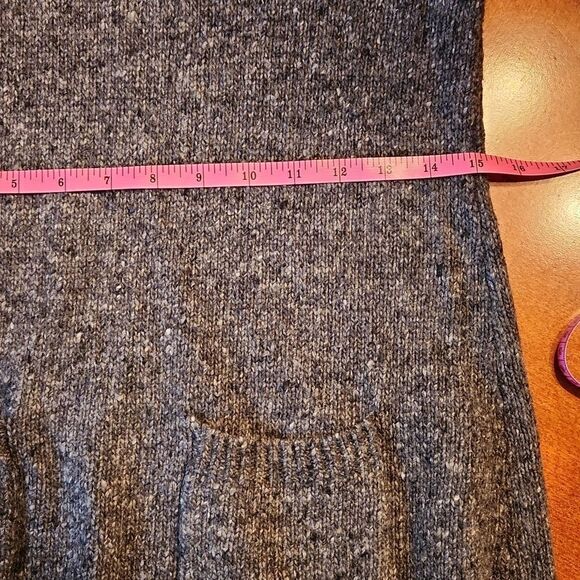 Boden Wool & Alpaca Sweater Dress, Vintage Size 8, Gray, Black White Multi Knit - Picture 9 of 12